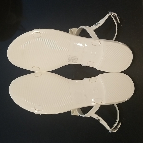💕STUART WEITZMAN💕 Mellie Bow Jelly Sandal ~ White 7 New Without Box - Picture 12 of 14